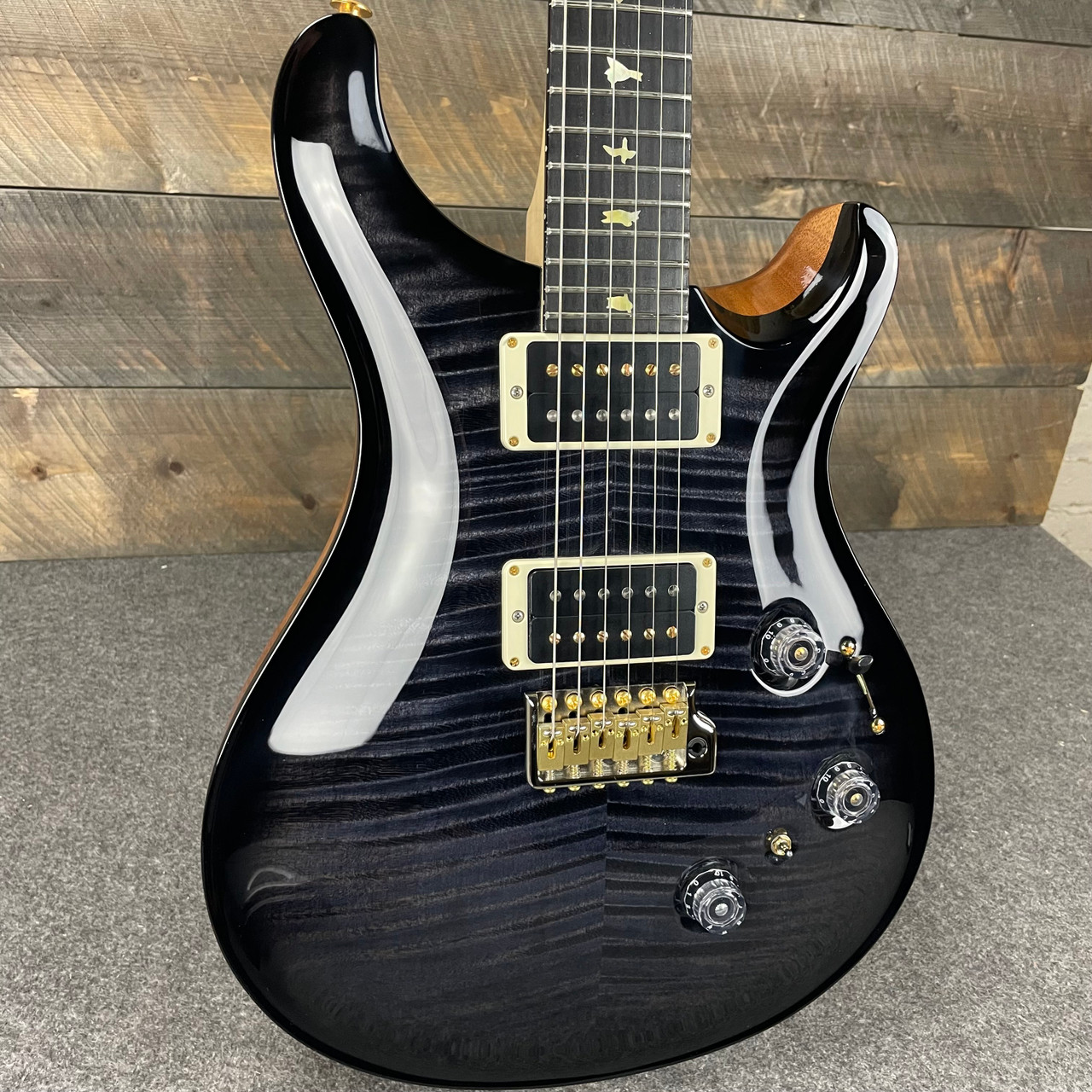 PRS Custom 24 Piezo 10 Top Natural Back Custom Color - Gray Black