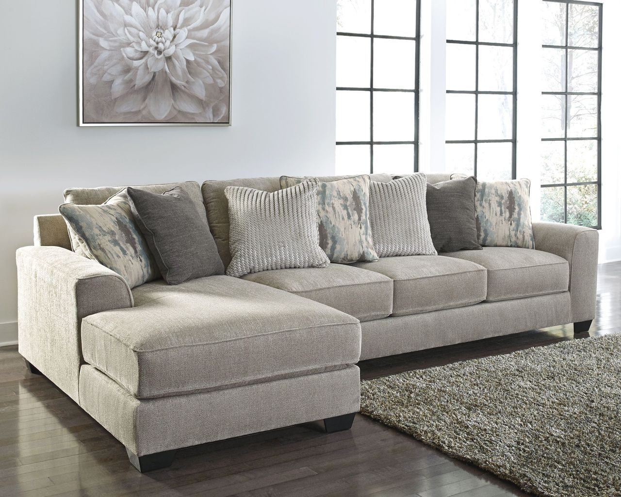 The Ardsley Pewter Left Arm Facing Chaise Pc Sectional is