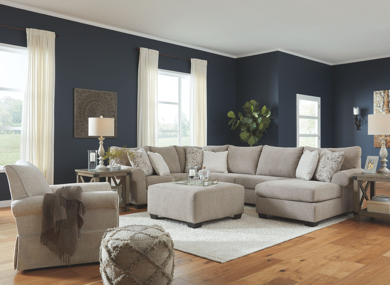 The Baranello Stone Left Arm Facing Sofa 3 Pc Sectional is available at
