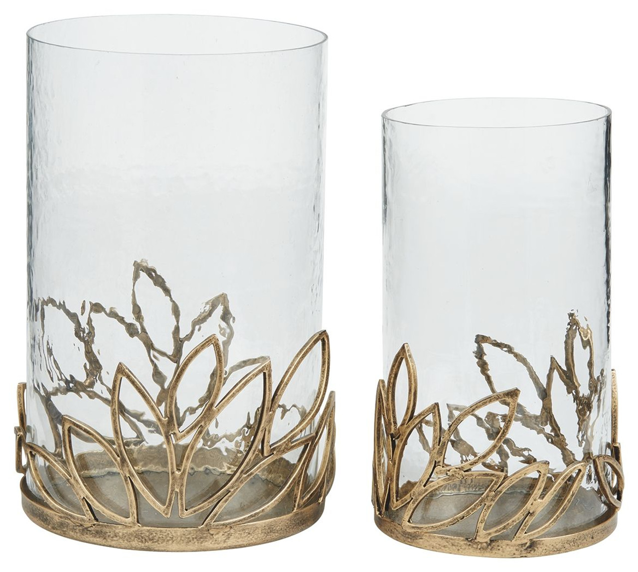 Gold Flake Highball Glasses, Set of 2