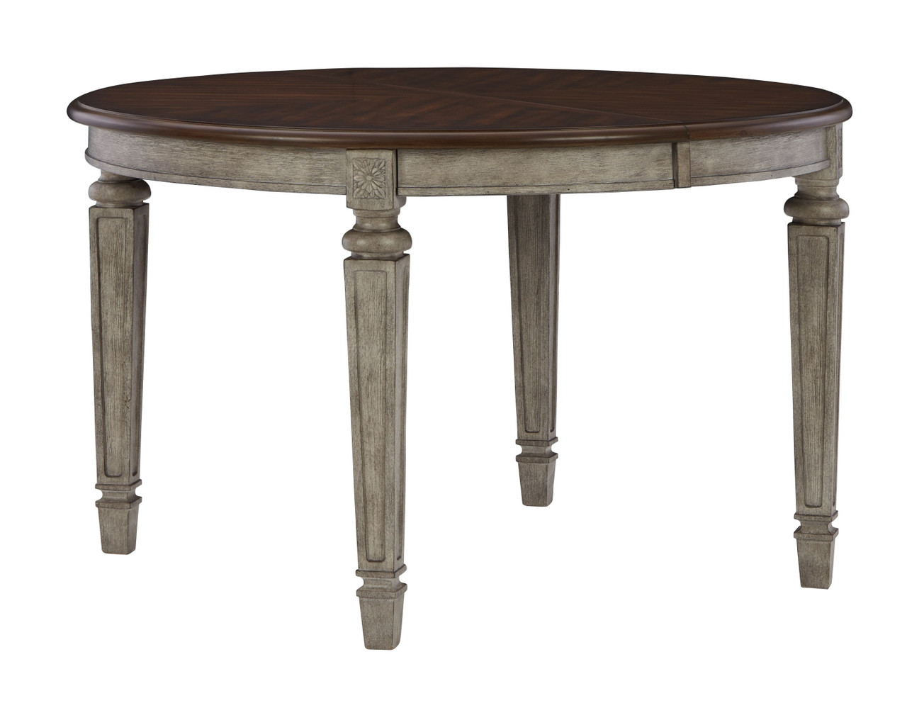 The Lodenbay Antique Gray 5 Pc. Dining Room Extensiontable, 4 Side