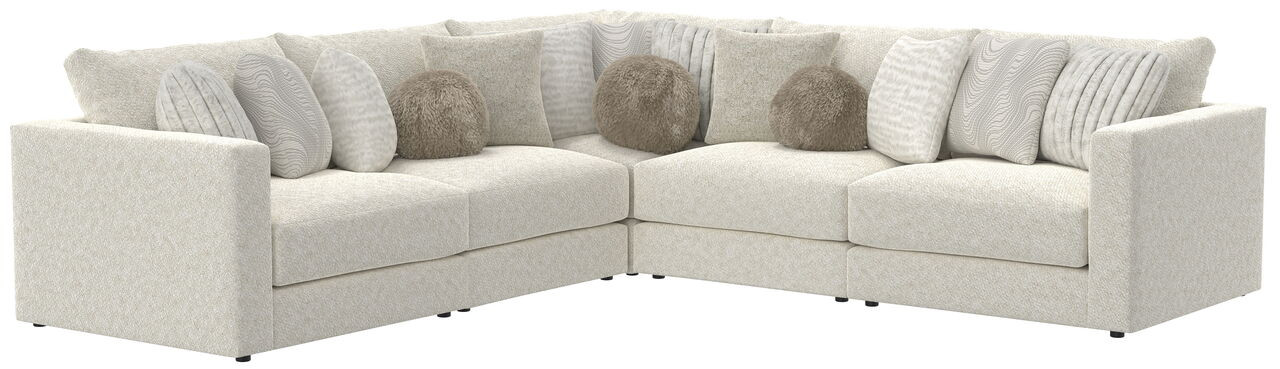 The Ritzy - 5 Piece Modular Sectional - Bone sold at Discount Furniture ...