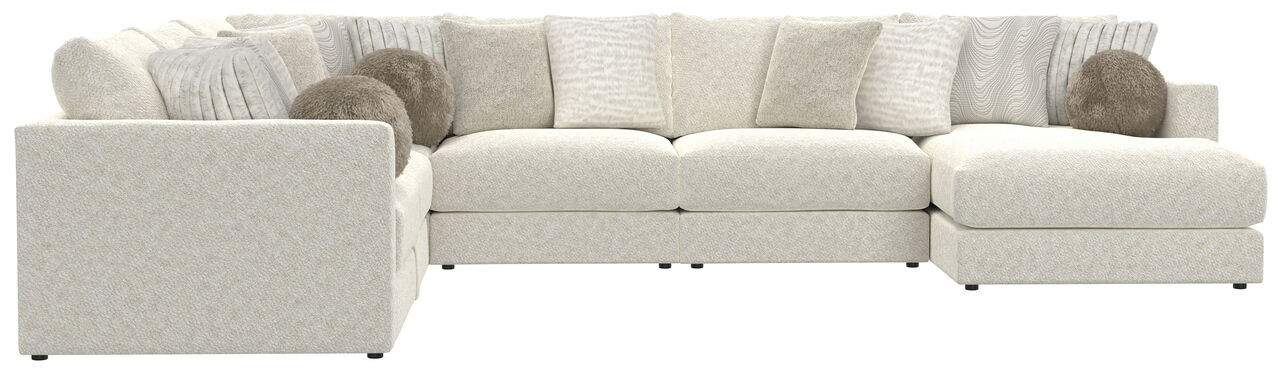 The Ritzy - 6 Piece Modular Sectional (RSF Chaise) - Bone sold at ...