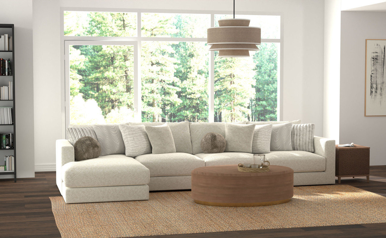 The Ritzy - 4 Piece Modular Sectional (LSF Chaise) - Bone sold at ...