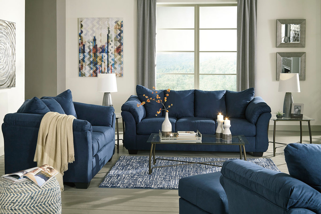 blue living room chairs