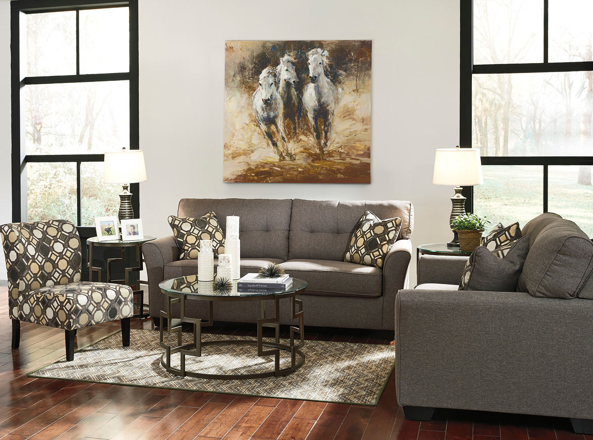 The Tibbee Slate Sofa, Loveseat, Accent Chair is available