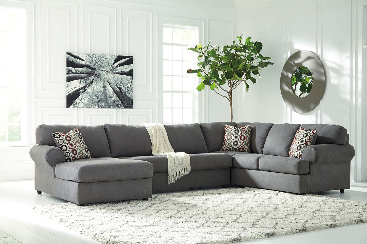 The Jayceon Steel Left Arm Facing Chaise Pc Sectional is