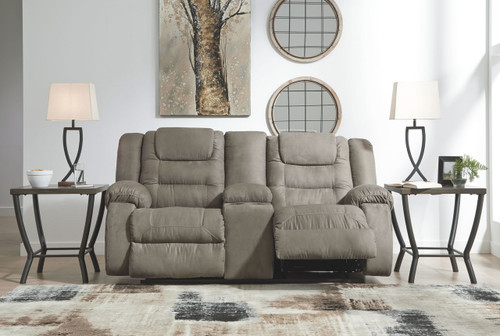 Mccade Cobblestone Double Reclining Loveseat W/Console