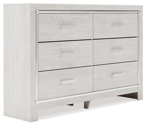 Altyra White Six Drawer Dresser Altyra White Six Drawer Dresser
