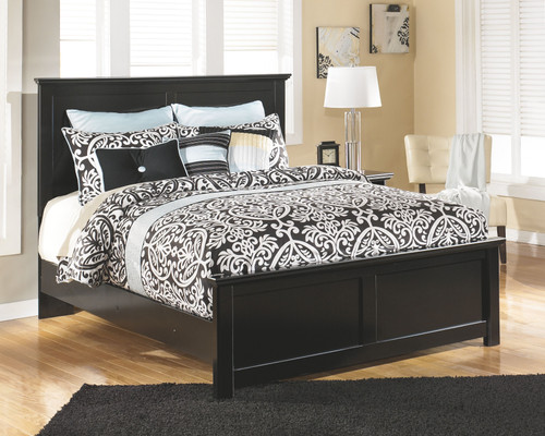 Maribel Black King Panel Bed