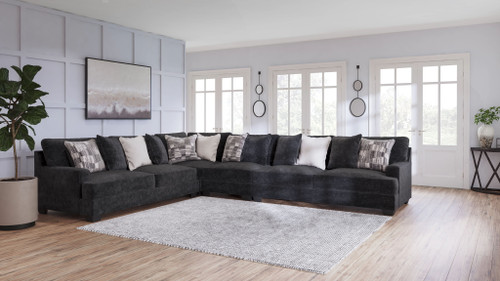 Lavernett Charcoal Left Arm Facing Sofa 4 Pc Sectional