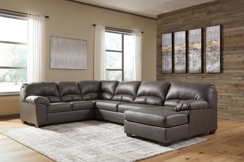 Aberton Gray Left Arm Facing Sofa 3 Pc Sectional