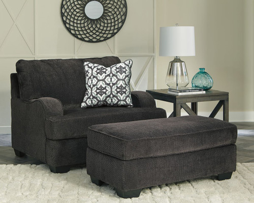 Charenton Charcoal 2 Pc. Chair And A Half With Ottoman