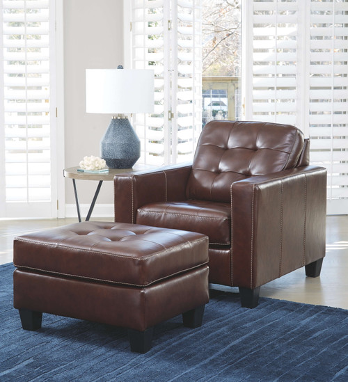 Altonbury Walnut 2 Pc. Chair With Ottoman Altonbury Walnut 2 Pc. Chair With Ottoman