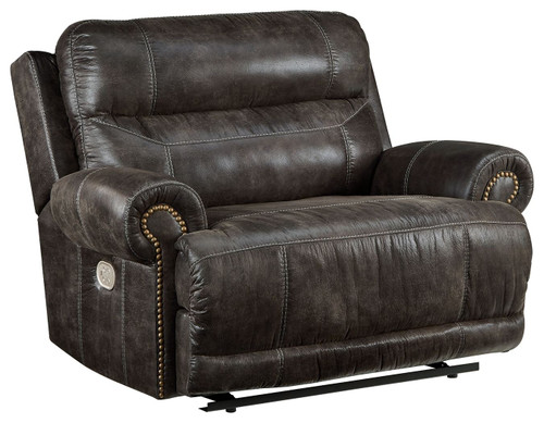 Grearview Charcoal Wide Seat Power Recliner