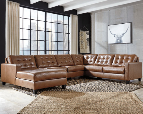Baskove Auburn Left Arm Facing Corner Chaise 4 Pc Sectional