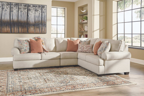 Amici Linen Left Arm Facing Loveseat 3 Pc Sectional