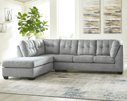 Falkirk Steel Right Arm Facing Full Sofa Sleeper