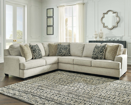 Wellhaven Linen Left Arm Facing Sofa 3 Pc Sectional