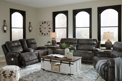 Grearview Charcoal 3 Pc. Power Sofa, Loveseat, Recliner Grearview Charcoal 3 Pc. Power Sofa, Loveseat, Recliner