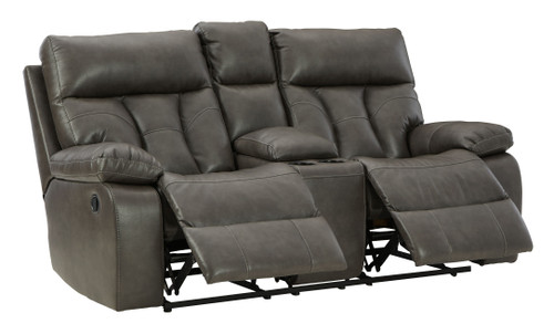 Willamen Quarry Double Reclining Love W/ Console & Power