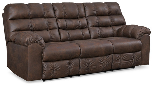 Derwin Nut Reclining Sofa W/ Drop Down Table