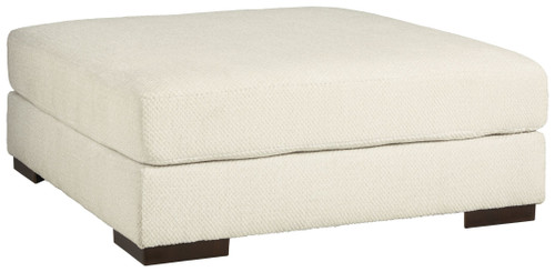Zada Ivory Oversized Accent Ottoman