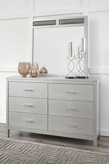 Olivet Silver Dresser, Mirror