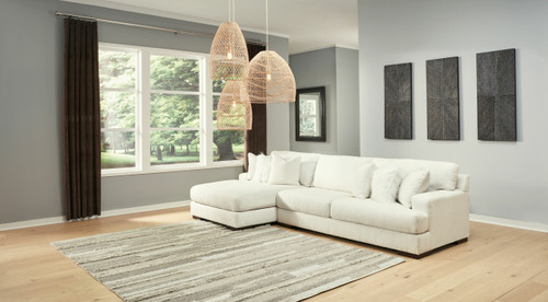 Zada Ivory Left Arm Facing Chaise Sectional 2 Pc