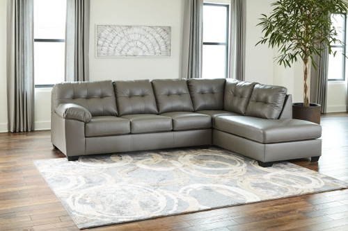 Donlen Gray Left Arm Facing Sofa 2 Pc Sectional