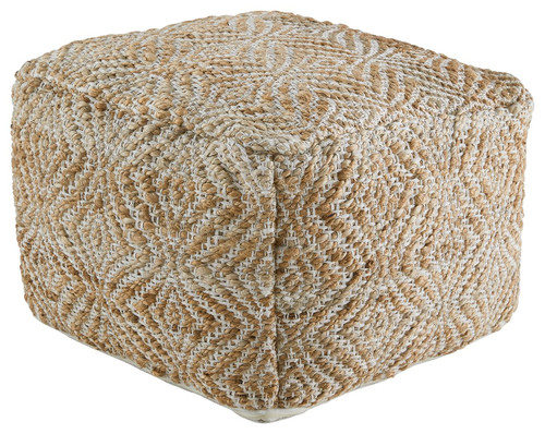 Madan Ivory / Natural Pouf
