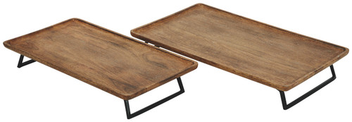 Kaleena Brown / Black Tray Set (Set of 2)