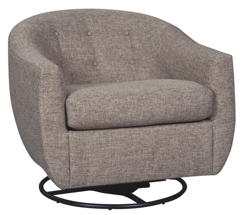 Upshur Taupe Swivel Glider Accent Chair