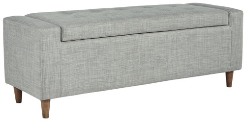 Winler Light Gray Upholstered Accent Bench