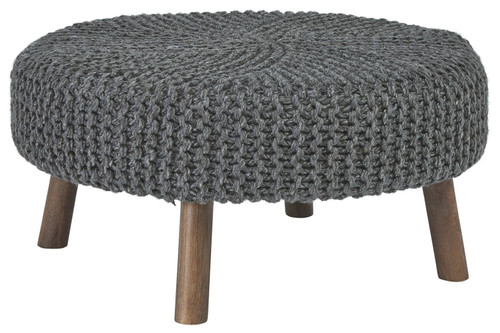 Jassmyn Charcoal Oversized Accent Ottoman