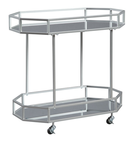 Kadinburg Silver Finish Bar Cart