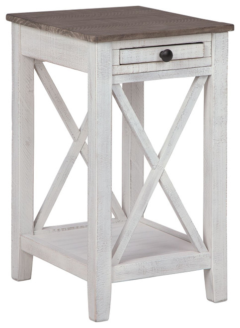 Adalane White / Gray Accent Table