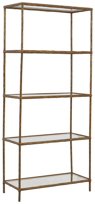 Ryandale Antique Brass Finish Bookcase