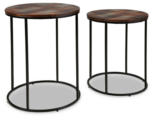Allieton Multi Brown Accent Table (Set of 2)