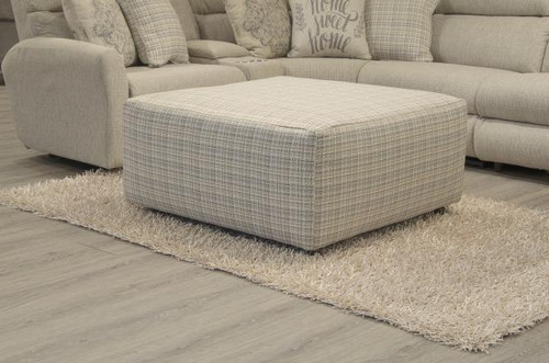 McPherson - Castered Cocktail Ottoman - White (26112-2430/38)