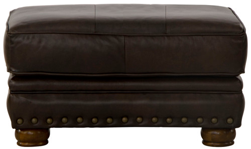 Roberto - Ottoman - Cocoa - Leather (524110-1268/09-3068/09)