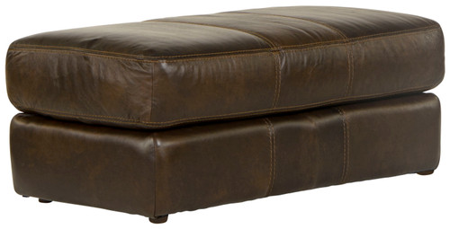 Pavia - Top Grain Italian Leather Match Ottoman - Cocoa (548210-1268/09-3068/09)