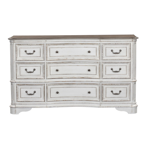 Magnolia Manor - 9 Drawer Dresser - White (244-BR34)