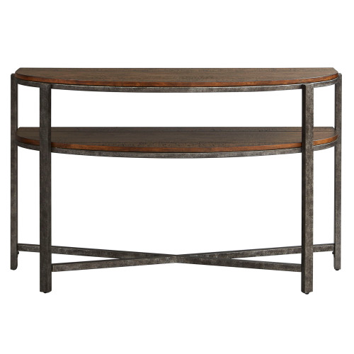 Breckinridge - Demilune Sofa Table - Dark Brown (348-OT1030)