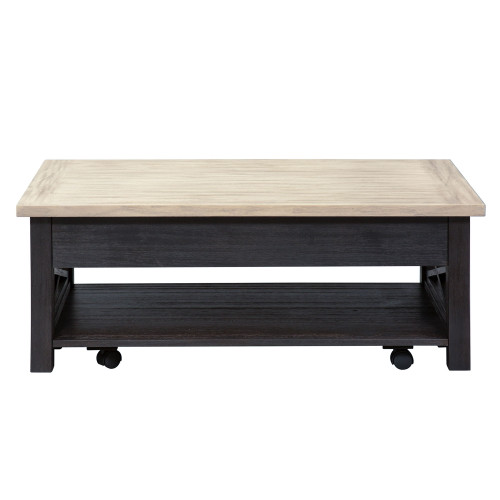 Heatherbrook - Lift Top Cocktail Table - Black (422-OT1011)