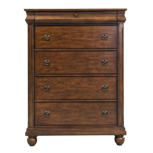 Rustic Traditions - 5 Drawer Chest - Dark Brown (589-BR41)