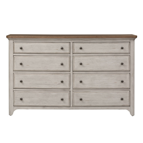 Farmhouse Reimagined - 8 Drawer Dresser - White (652-BR31)