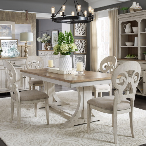 Farmhouse Reimagined - Trestle Table - White (652-DR-TRS)