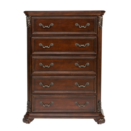 Messina Estates - 5 Drawer Chest - Dark Brown (737-BR41)