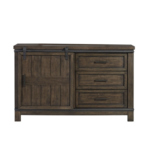 Thornwood Hills - Barn Door Dresser - Dark Gray (759-BR30)